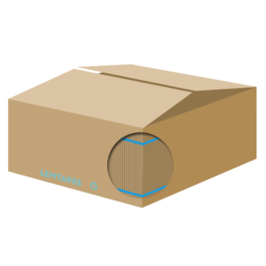 A diagram of a box with Lemtapes reinforcement tape applied under the surface.